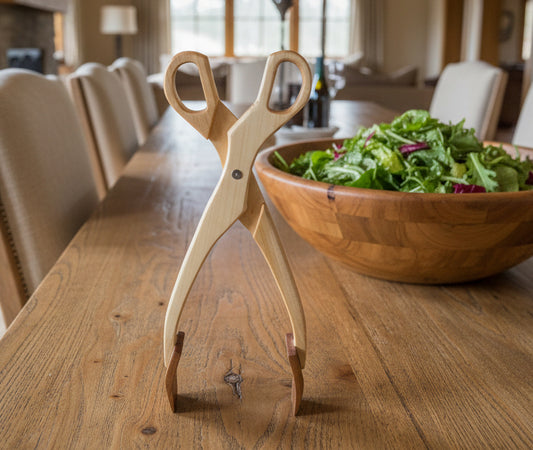 Salat-Servierzange in Scherenform